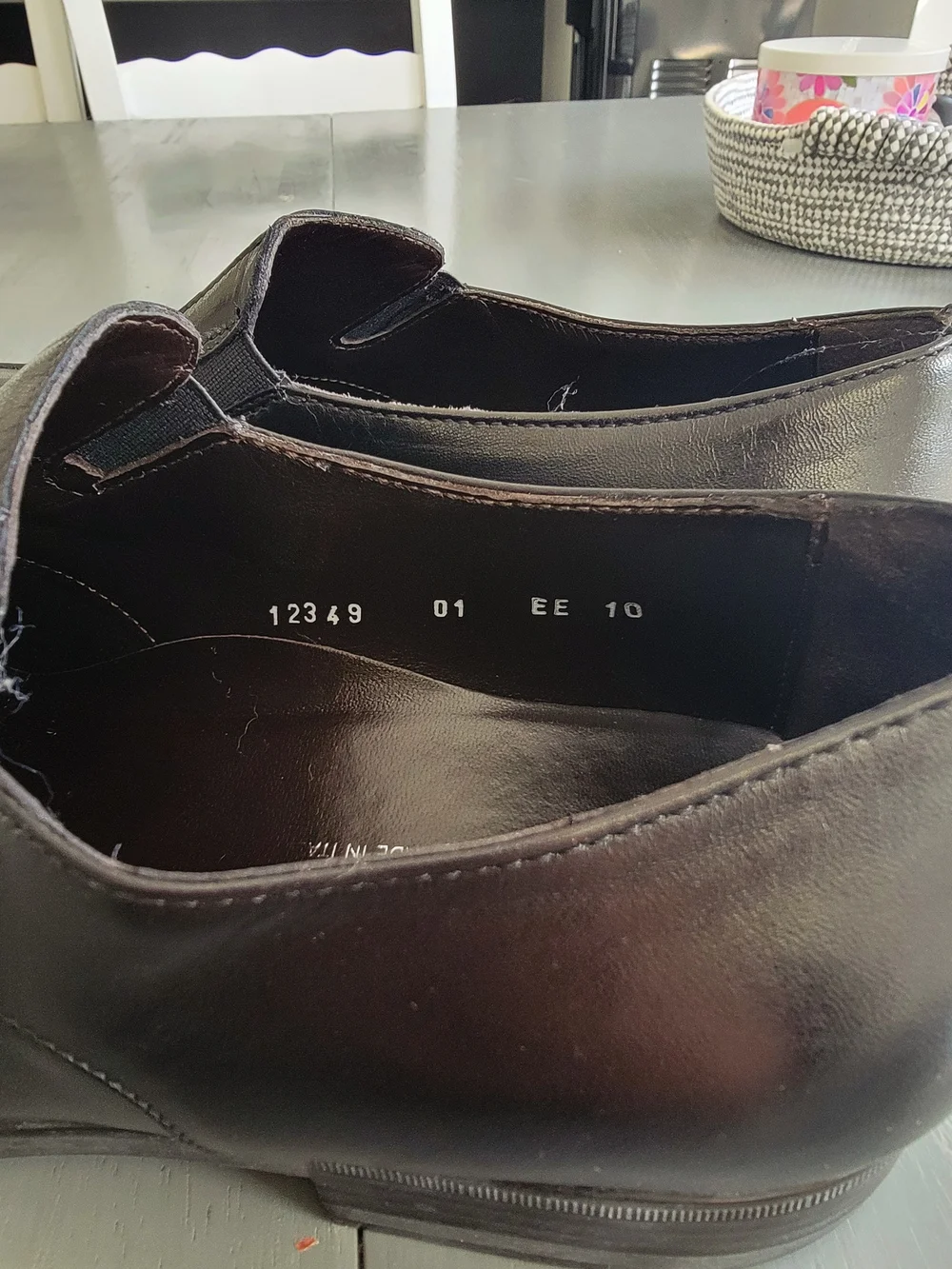 Santoni Blaze-1 Men's Black Leather Venetian Loafers Size 10 EE Wide Italy